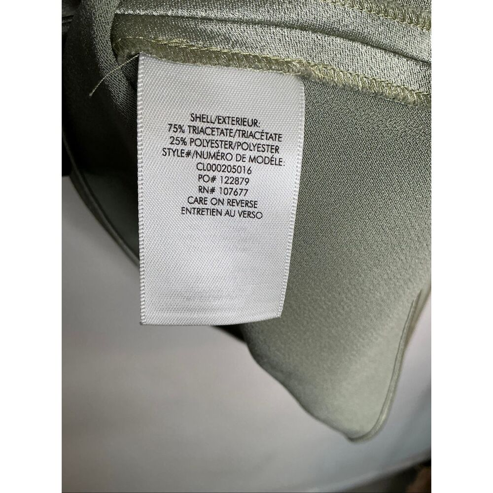 Alice + Olivia Harmon Satin Tank Top | Green in Large - Picture 6 of 7